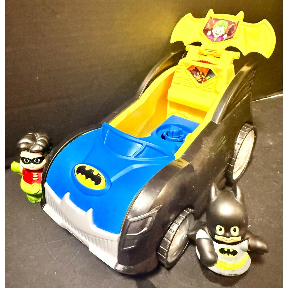 FP Little People DC Super Friends 2-in-1 Batmobile playset Batman & Robin